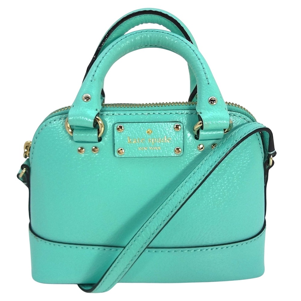 Kate Spade Wellesley Mini Rachelle Dome Satchel/Crossbody Mint Green Leather - Picture 1 of 6